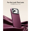 ESR Leather Kickstand MagSafe dėklas Apple iPhone 17 Pro / 18 Pro, Deep Burgundy