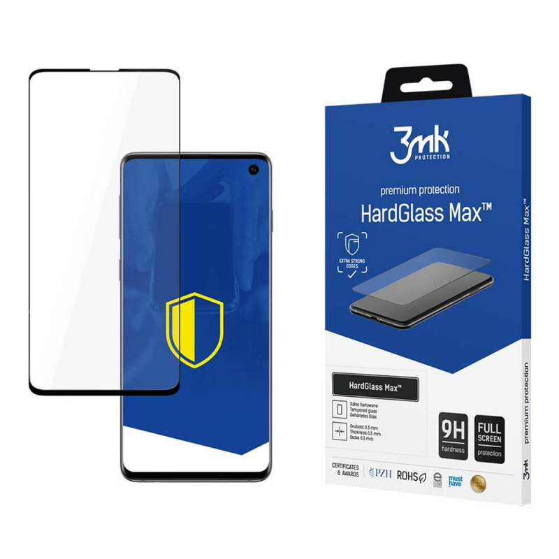 3MK HardGlass Max Sensor-Dot grūdintas stiklas, skirtas Samsung Galaxy S10, juodas