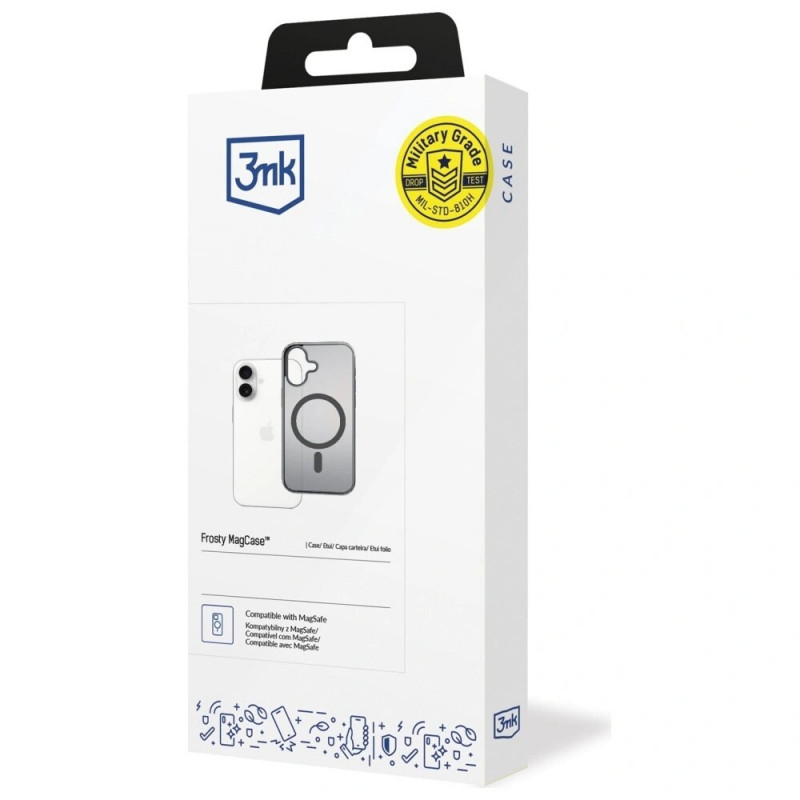 3MK Frosty MagCase, skirta Apple iPhone 17, juodas