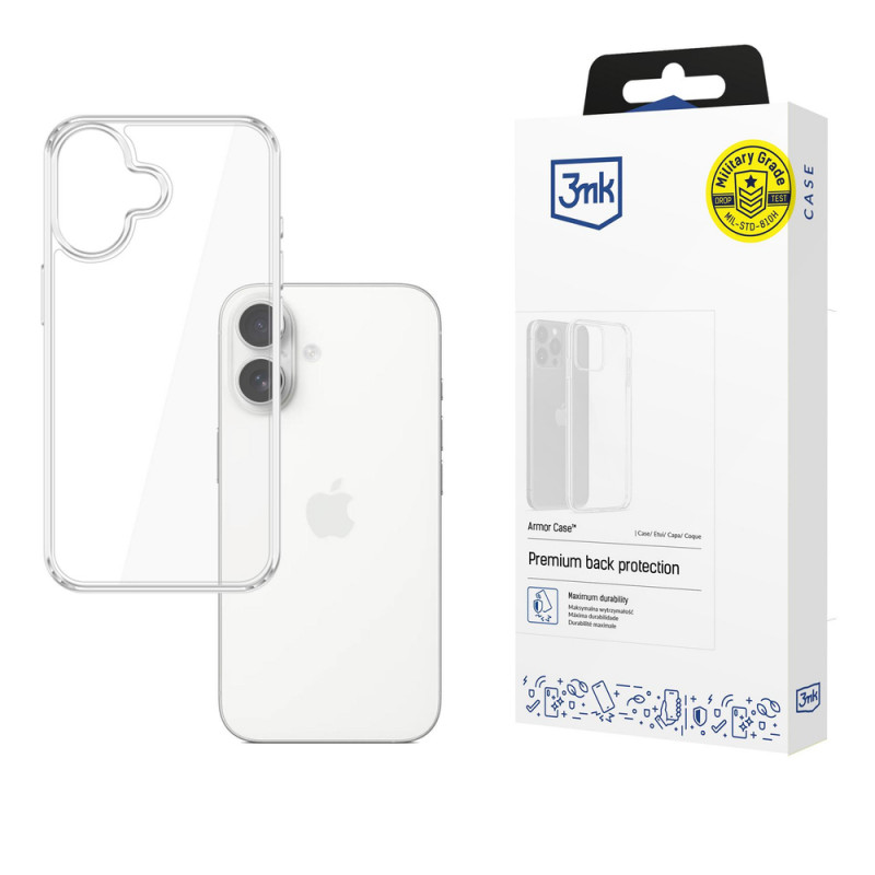 3MK Armor Case skirtas Apple iPhone 17, permatomas