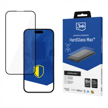3MK HardGlass Max Apple iPhone 17 Pro grūdintas stiklas, juodas