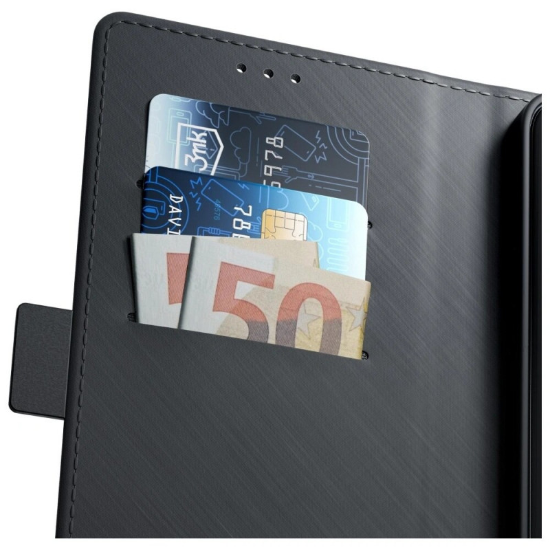 3MK Wallet Case dėklas Samsung Galaxy S25 FE, juodas