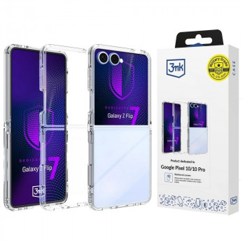 3MK Armor Case dėklas, skirtas Samsung Galaxy Z Flip7, permatomas