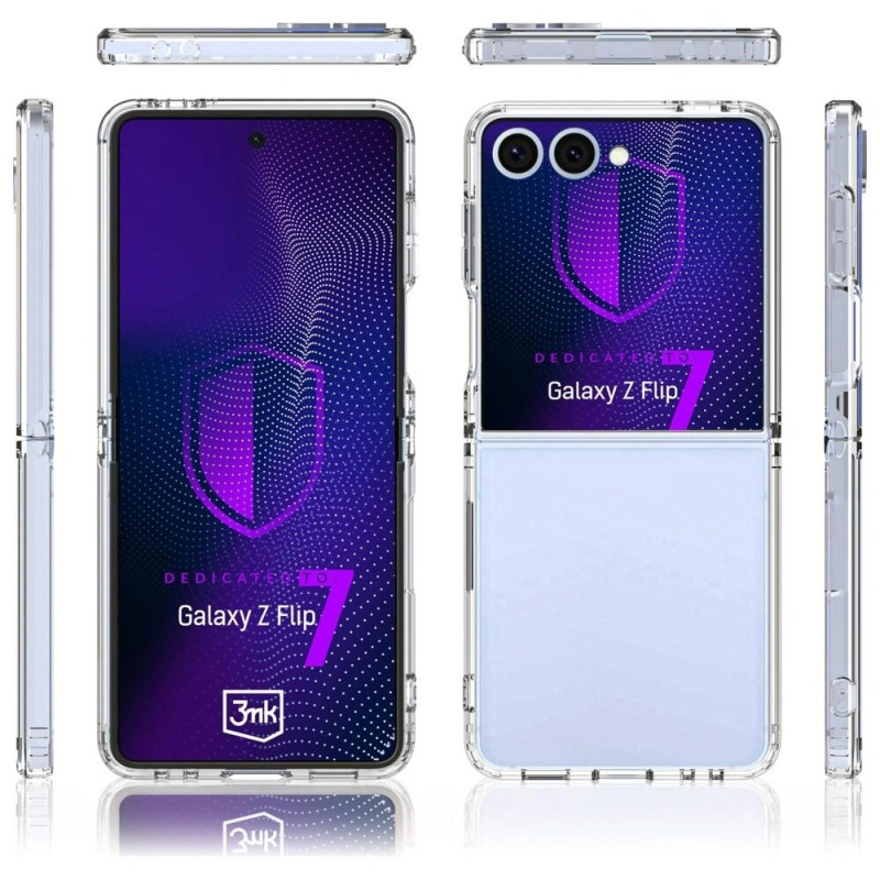 3MK Armor Case dėklas, skirtas Samsung Galaxy Z Flip7, permatomas