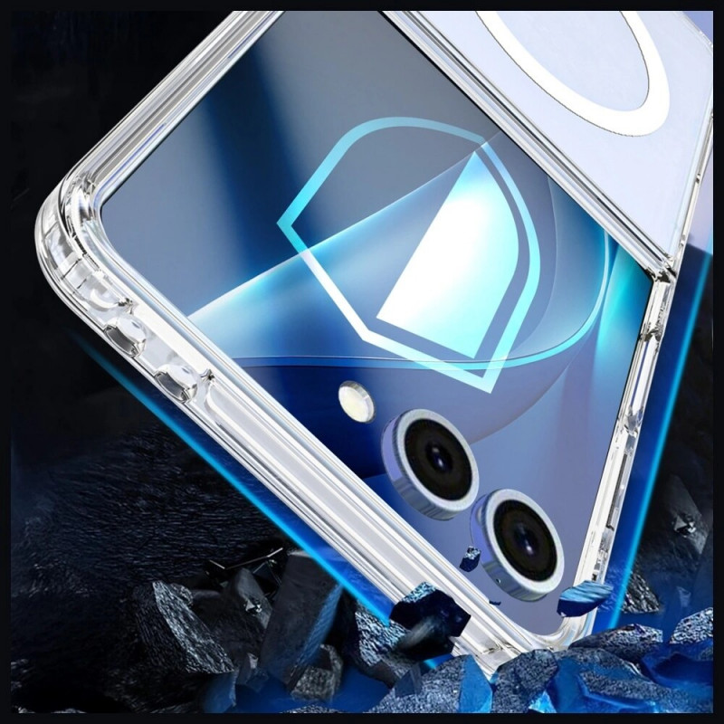 3MK Armor MagCase skirtas Samsung Galaxy Z Flip7, permatomas