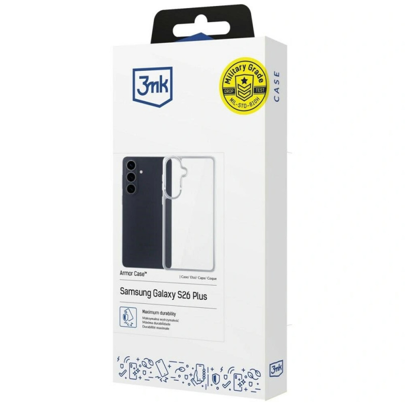 3MK Armor Case skirtas Samsung Galaxy S26, permatomas