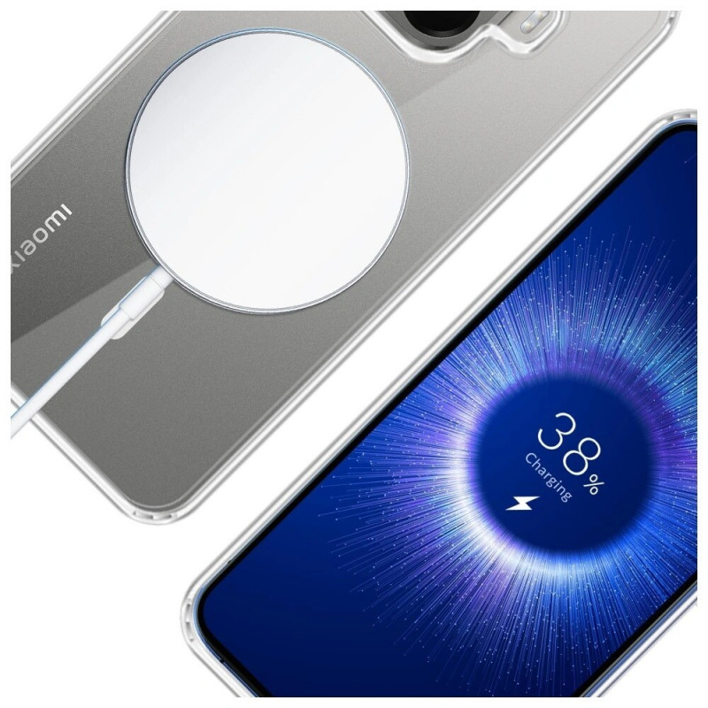 3MK Armor MagCase išmaniojo telefono Xiaomi 15T Pro 5G dėklas, permatomas