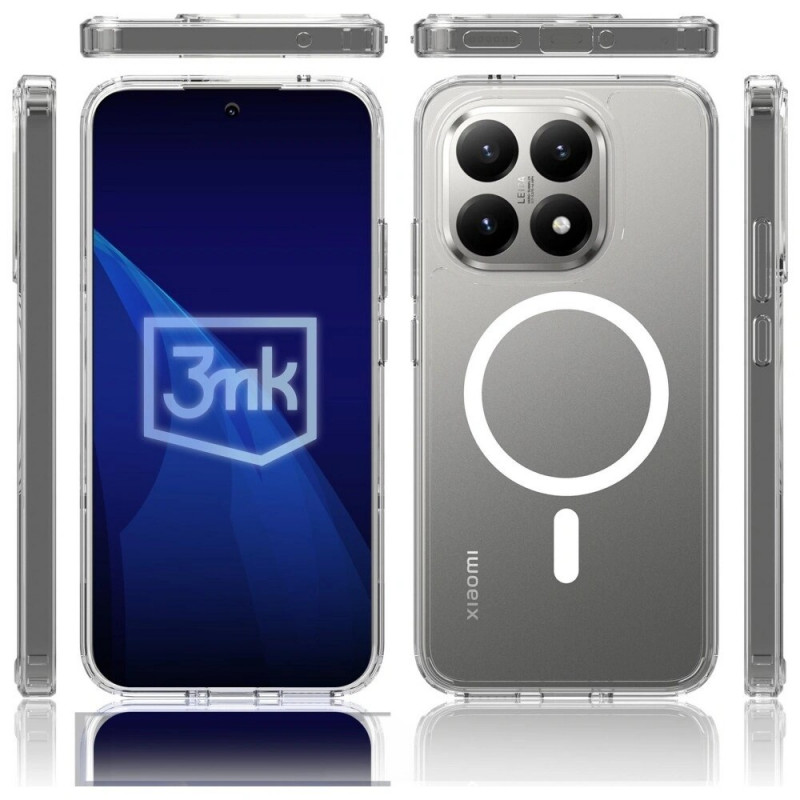 3MK Armor MagCase išmaniojo telefono dėklas Xiaomi 15T 5G, permatomas