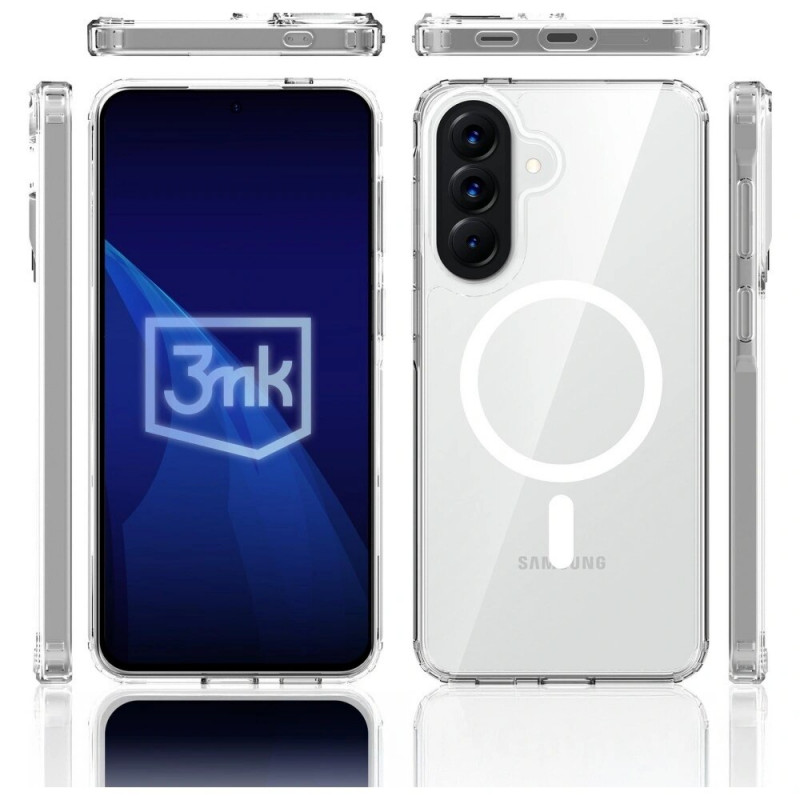 3MK Armor MagCase išmaniojo telefono dėklas Samsung Galaxy A57, permatomas