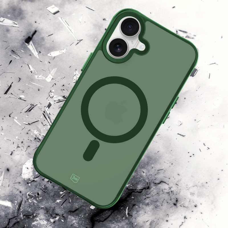 3MK Smoke MagCase skirtas Apple iPhone 16, žalias