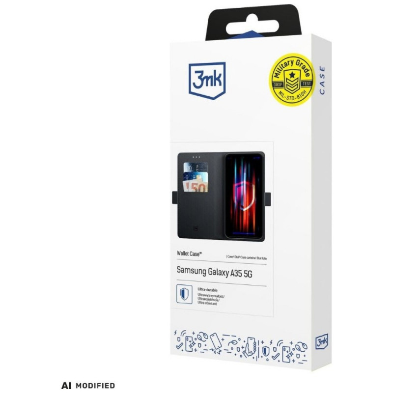 3MK Wallet Case dėklas-portfelis Xiaomi 17 Ultra telefonui, juodas