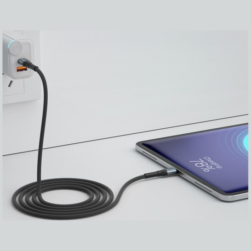 3MK Hyper Cable N-SERIES USB-C į USB-C kabelis, 3 m, 100 W, juodas