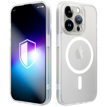 3MK Misty MagCase išmaniojo telefono dėklas Apple iPhone 15 Pro, suderinamas su MagSafe, baltas