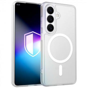 3MK Misty MagCase išmaniojo telefono dėklas Samsung Galaxy S26, suderinamas su MagSafe, baltas