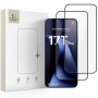 Tech-Protect Glass Fit+ grūdintas stiklas, skirta Xiaomi 17T Pro (2 vnt.), juodas