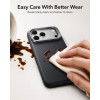 ESR Leather Kickstand MagSafe dėklas skirtas Apple iPhone 17 Pro Max / 18 Pro Max, juodas