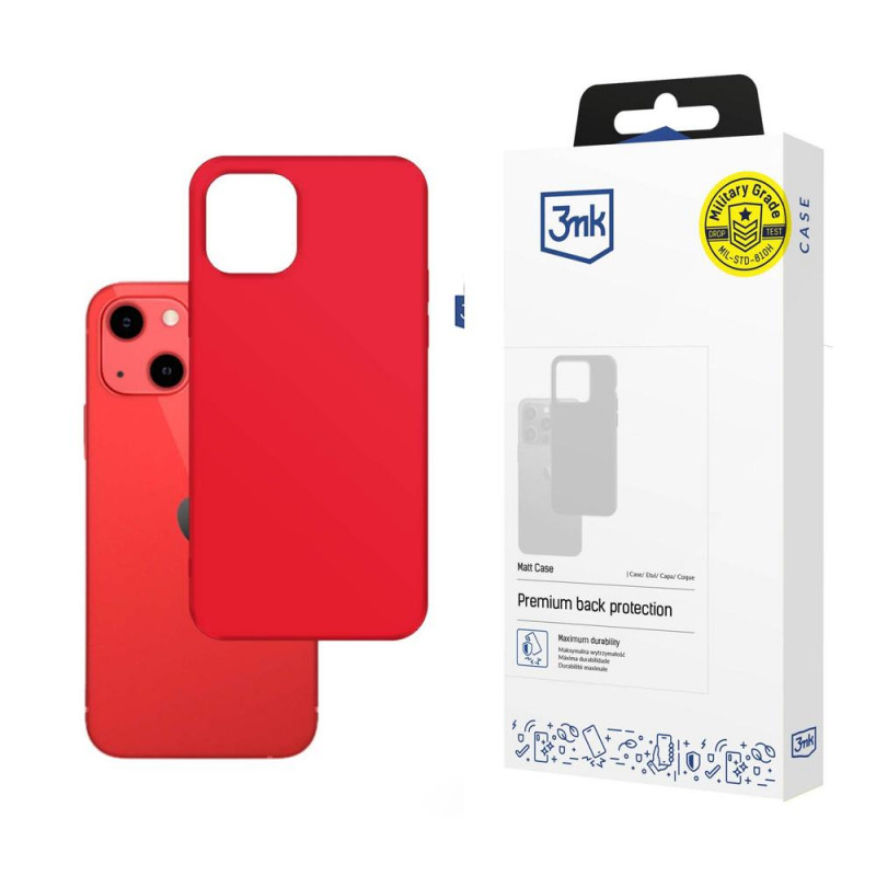 3MK Matt Case skirtas Apple iPhone 13 (3MK3394STR), strawberry raudonas