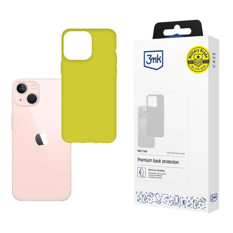 3MK Matt Case Apple iPhone 14 dėklas, lime green
