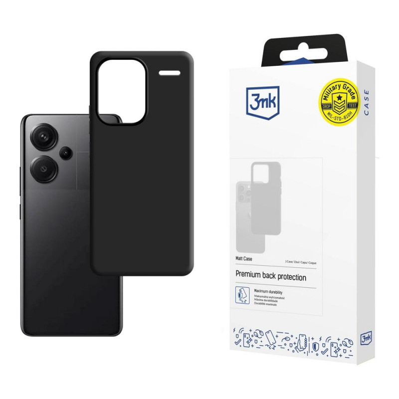 3MK Matt Case skirtas Redmi Note 13 Pro+ 5G, juodas