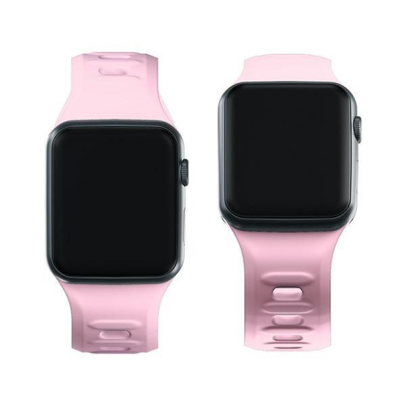 3mk silikoninis laikrodžio dirželis Apple Watch 42/44/45/49 mm, powder pink