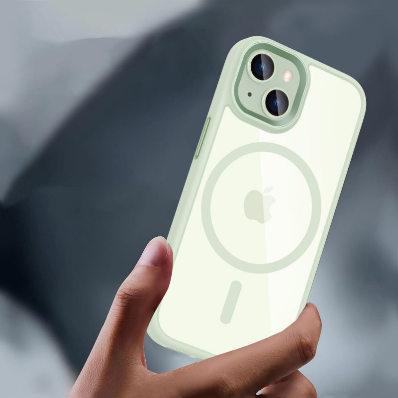 Tech-Protect MagMat MagSafe dėklas Apple iPhone 15, žalias/permatomas