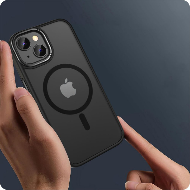 Tech-Protect MagMat 2 MagSafe dėklas Apple iPhone 15, matinis juodas