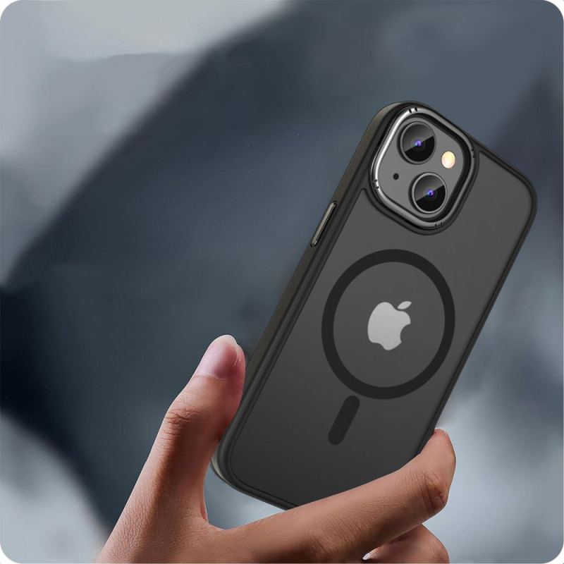 Tech-Protect MagMat 2 MagSafe dėklas Apple iPhone 15, matinis juodas