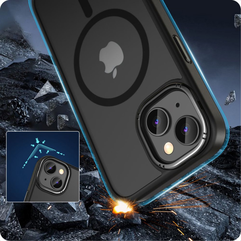 Tech-Protect MagMat 2 MagSafe dėklas Apple iPhone 15, matinis juodas