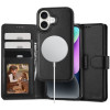 Tech-Protect Wallet MagSafe dėklas Apple iPhone 16, juodas