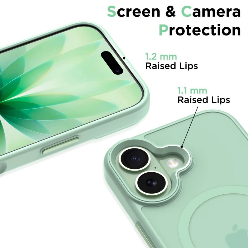 Tech-Protect MagMat MagSafe dėklas Apple iPhone 17, matinė šalavijo spalva