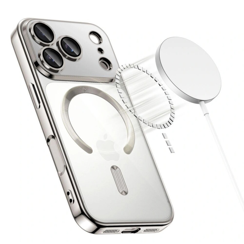 Tech-Protect MagFlex MagSafe dėklas Apple iPhone 17 Pro Max, Shiny Silver