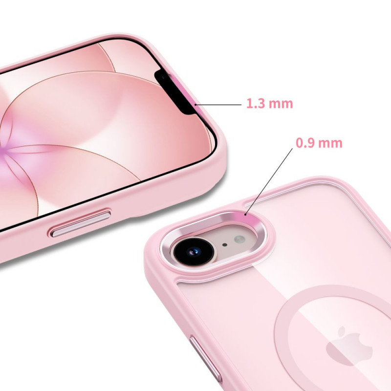 Tech-Protect Magmat MagSafe dėklas Apple iPhone 16e / 17e, Soft Pink/clear