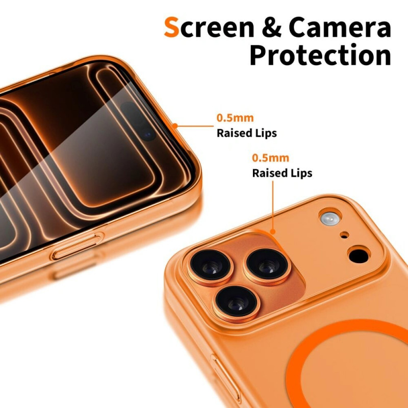 Tech-Protect Magslim MagSafe dėklas Apple iPhone 17 Pro Max, matinė cosmic orange spalva