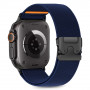 Tech-Protect Nylon Clasp iš tvirto nailono pagamintas laikrodžio dirželis Apple Watch 6 / 7 / 8 / 9 / 10 / SE / Ultra 1 / 2 44/45/46/49 mm, Navy