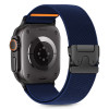 Tech-Protect Nylon Clasp iš tvirto nailono pagamintas laikrodžio dirželis Apple Watch 6 / 7 / 8 / 9 / 10 / SE / Ultra 1 / 2 44/45/46/49 mm, Navy