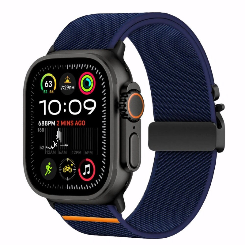 Tech-Protect Nylon Clasp iš tvirto nailono pagamintas laikrodžio dirželis Apple Watch 6 / 7 / 8 / 9 / 10 / SE / Ultra 1 / 2 44/45/46/49 mm, Navy