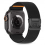 Tech-Protect Nylon Clasp nailono apyrankė su metaline sagtimi Apple Watch 6 / 7 / 8 / 9 / 10 / SE / Ultra 1 / 2 44/45/46/49 mm, juoda