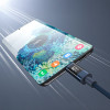 Choetech XCC-1068 PD 60W USB-C–USB-C kabelis su ekranu, 1,2 m, mėlynas