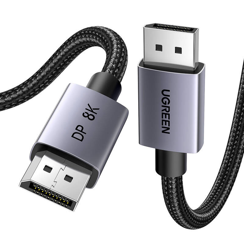 Ugreen DP120 DisplayPort 1.4 kabelis, 8K 60 Hz, 32.4 Gbps, 3 m, juodas