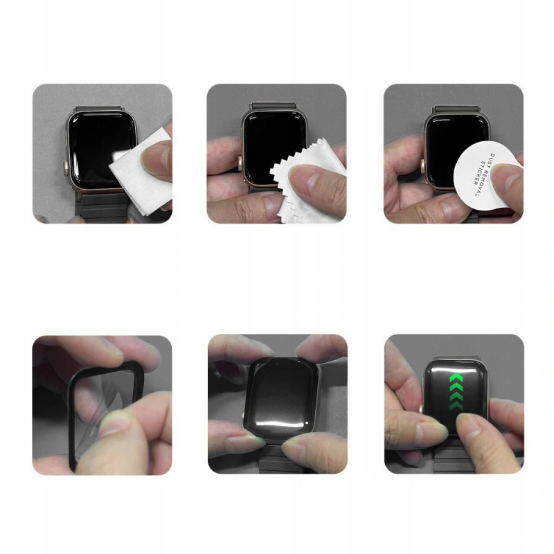 Tech-Protect Glass Flex+ hibridinio stiklo ekrano apsauga Huawei Watch Fit 5 Pro, juoda (2 vnt.)