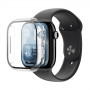 AmazingThing Radix FullGuard stiklo ekrano apsauga su korpusu, skirta Apple Watch Series 11 46 mm, permatoma