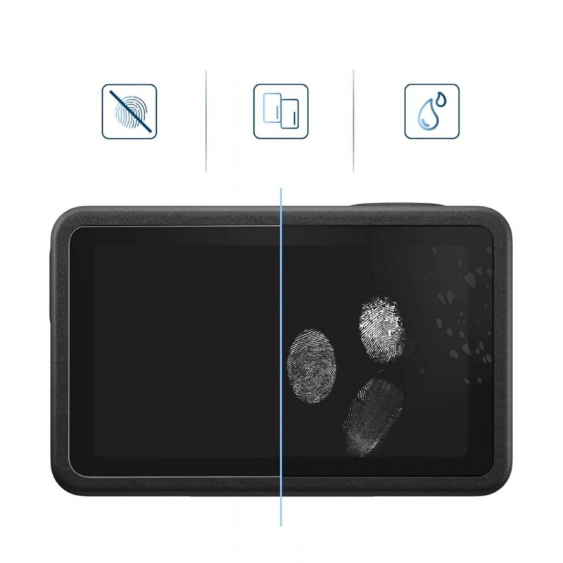 Tech-Protect Glass Fit+ grūdintas stiklas, skirtas DJI Osmo Action 5 Pro, permatomas (2 vnt.)
