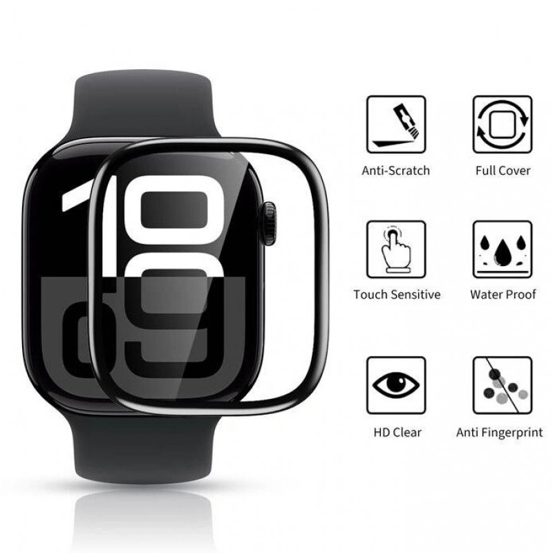 Tech-Protect Glass Flex+ THP4226 hibridinis stiklas, skirta Huawei Watch Fit 3 / 4 (2 vnt.), juodas