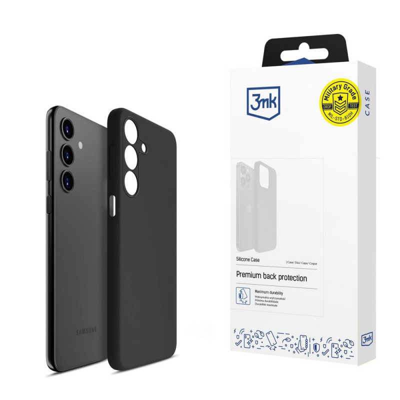3MK Silicone Case Samsung Galaxy A15 5G, juodas