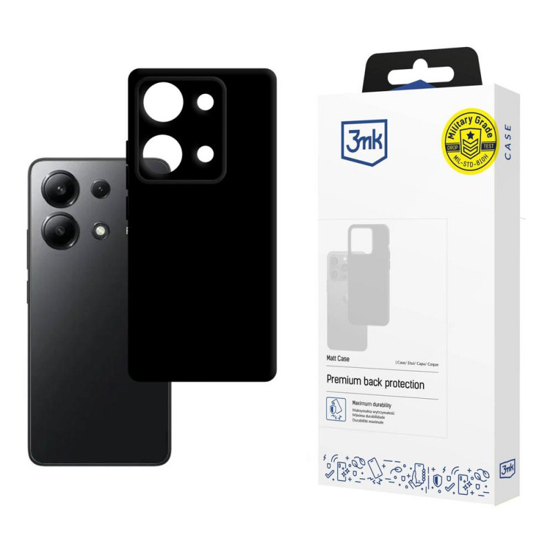3MK Matt Case dėklas Xiaomi Redmi Note 13 4G, juodas