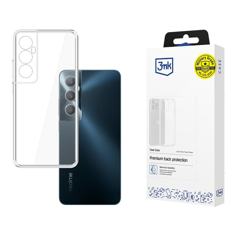 3MK Clear Case skirtas Realme C65, permatomas