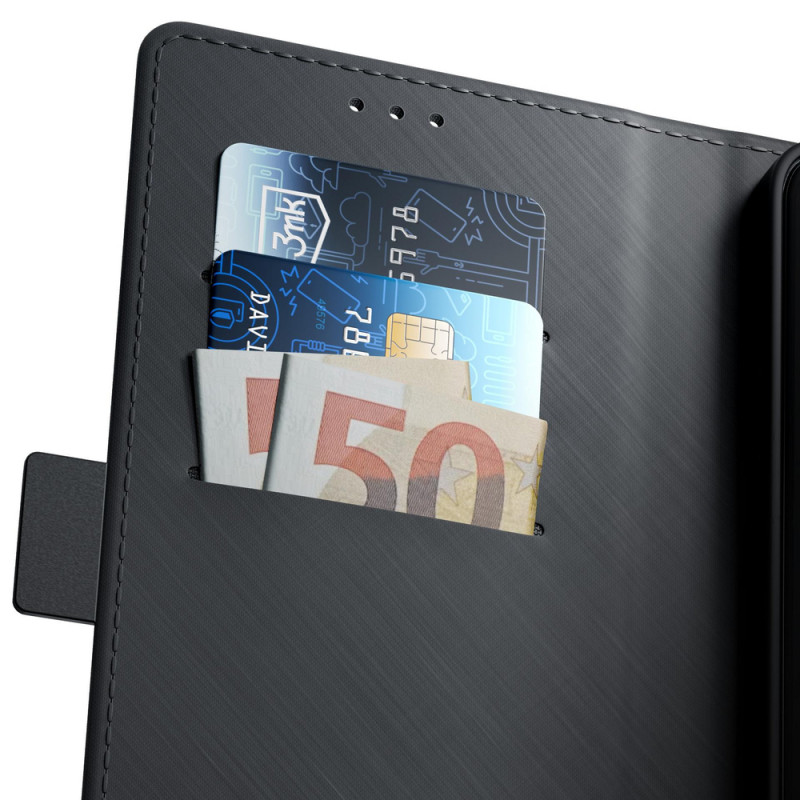 3MK Wallet Case dėklas Apple iPhone 16 Pro Max, juodas