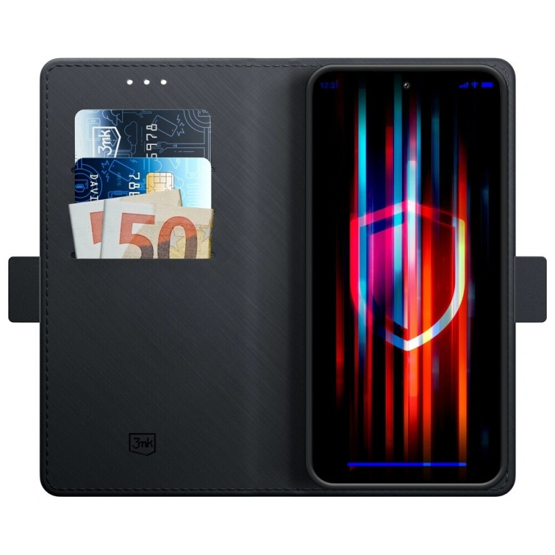 3MK Wallet Case dėklas skirtas Xiaomi 14 Pro, juodas
