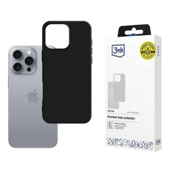 3MK Matt Case, skirta Apple iPhone 16 Pro, juodas