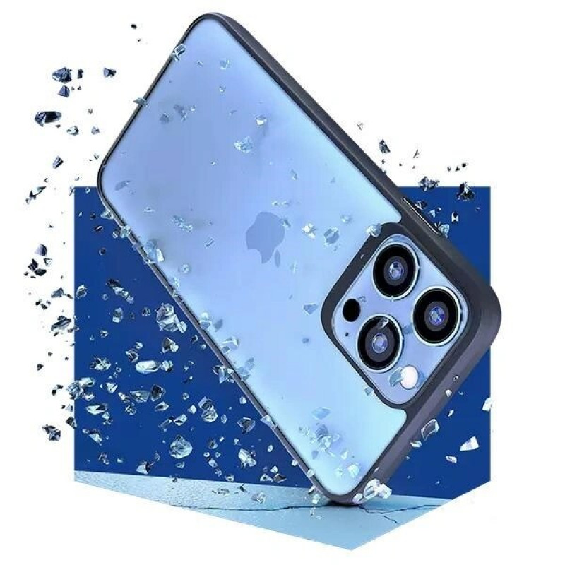 3mk Satin Armor Case+ skirtas Apple iPhone 16 Plus, permatomas su juodu rėmu